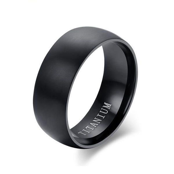 Eterna Noir Titanium Wedding Band